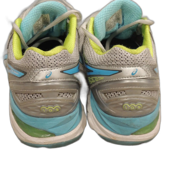 Asics GT-2000 V4 Running Shoes Silver / Turquoise / Lime Punch Womens Size 9 - Picture 6 of 7